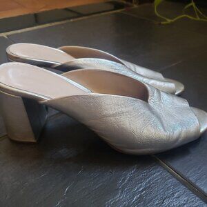 Loeffler Randall Silver Mules / Clogs – Size 10